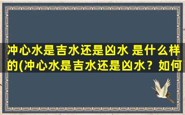 冲心水是吉水还是凶水 是什么样的(冲心水是吉水还是凶水？如何辨别冲心水的吉凶？)